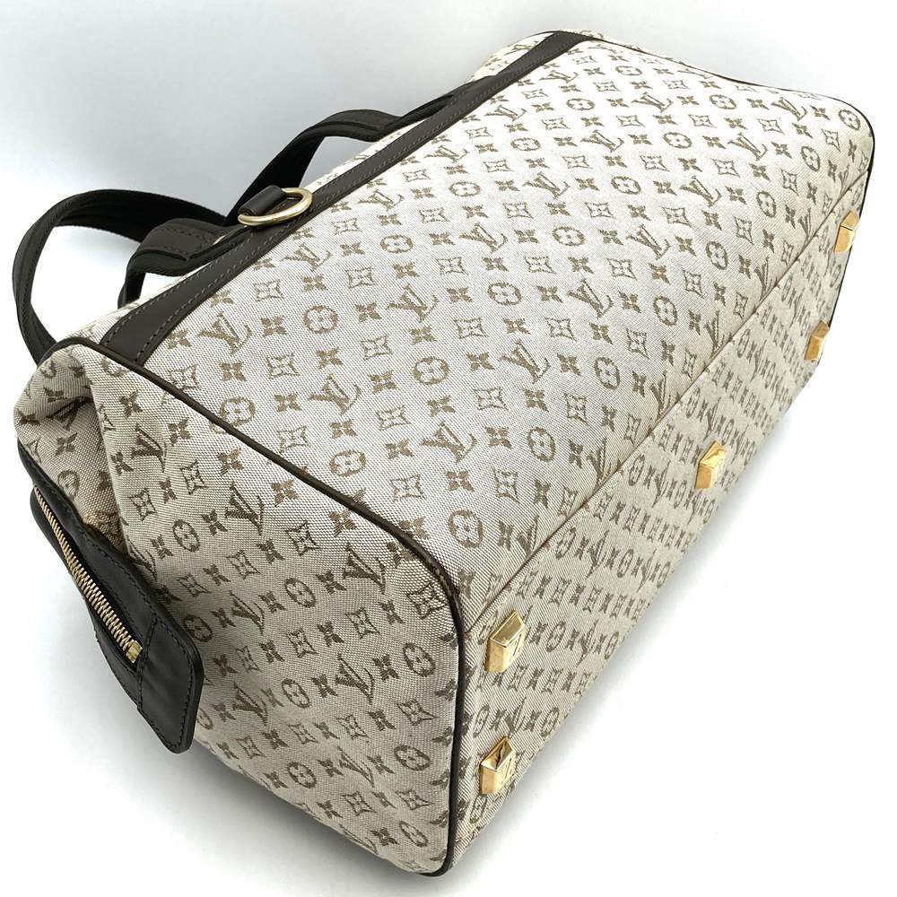 Louis Vuitton M92310 Josephine GM Handbag in Beige/Brown Monogram Mini Canvas