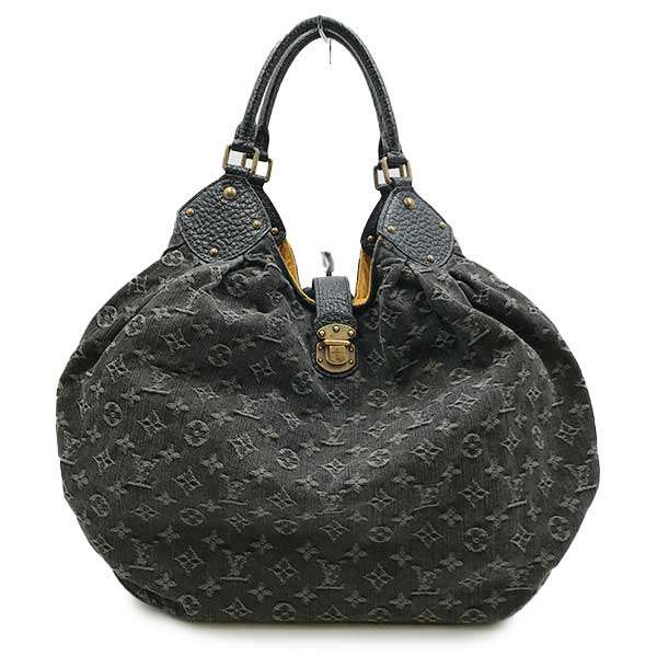 Louis Vuitton M95510/Monogram Denim XL Monogram Denim Shoulder Bag Black One-Shoulder Monogram Denim