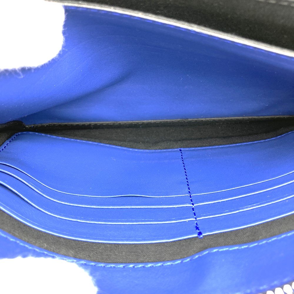 Fendi 7VA350 Vocabulary Clutch Bag THINK Second Bag Pouch Blue Leather