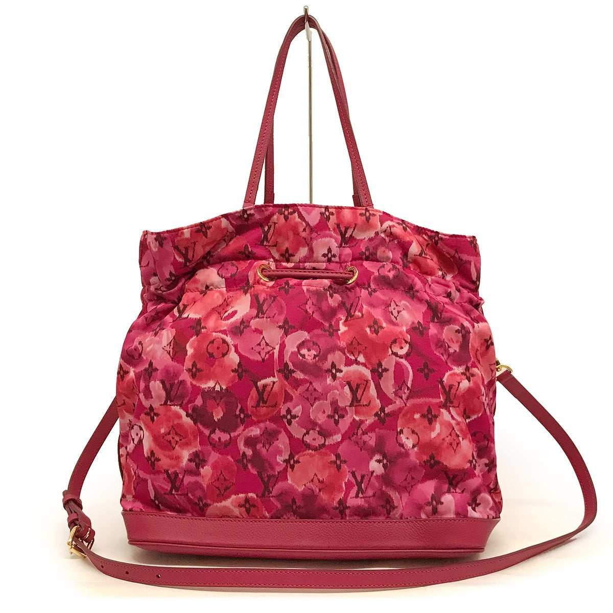 Louis Vuitton M94313 Noefull MM 2-Way Shoulder Bag, Tote Bag, Handbag, Ikat Nylon Canvas, Violet/Pink, Women's