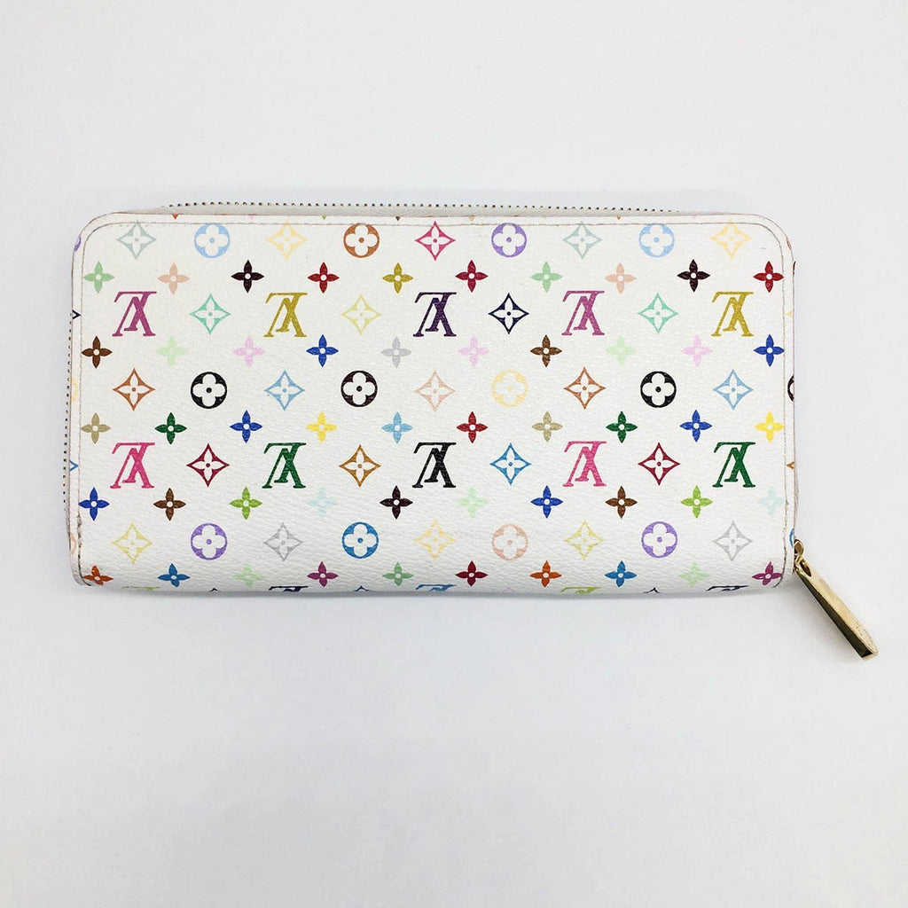 Louis Vuitton M60241 Zippy Wallet Rich Monogram Multicolor White