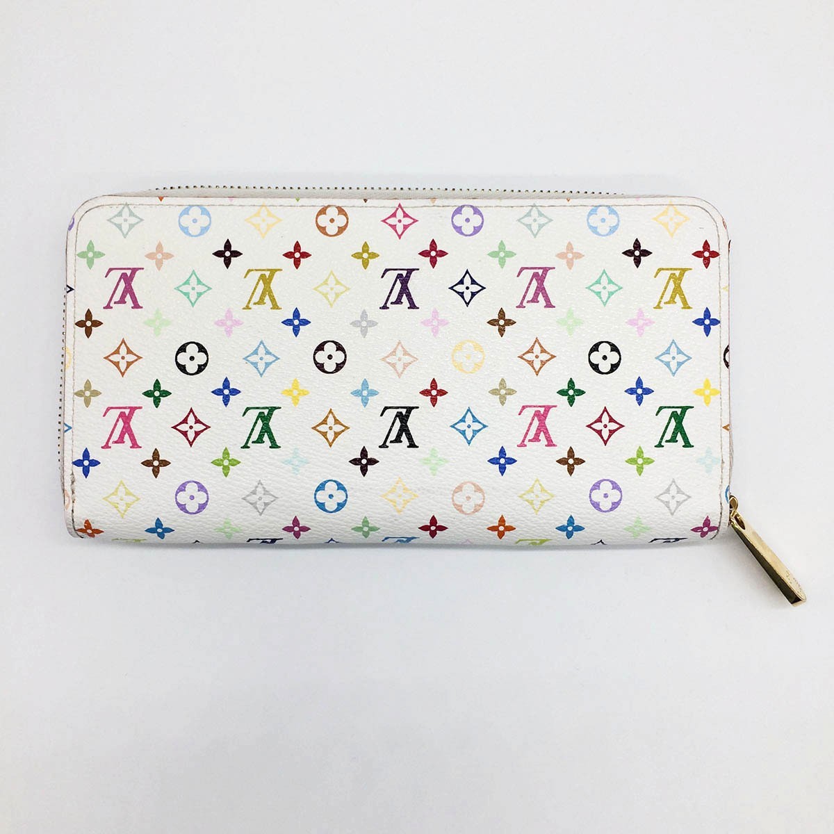 Louis Vuitton M60241 Zippy Wallet Rich Monogram Multicolor White