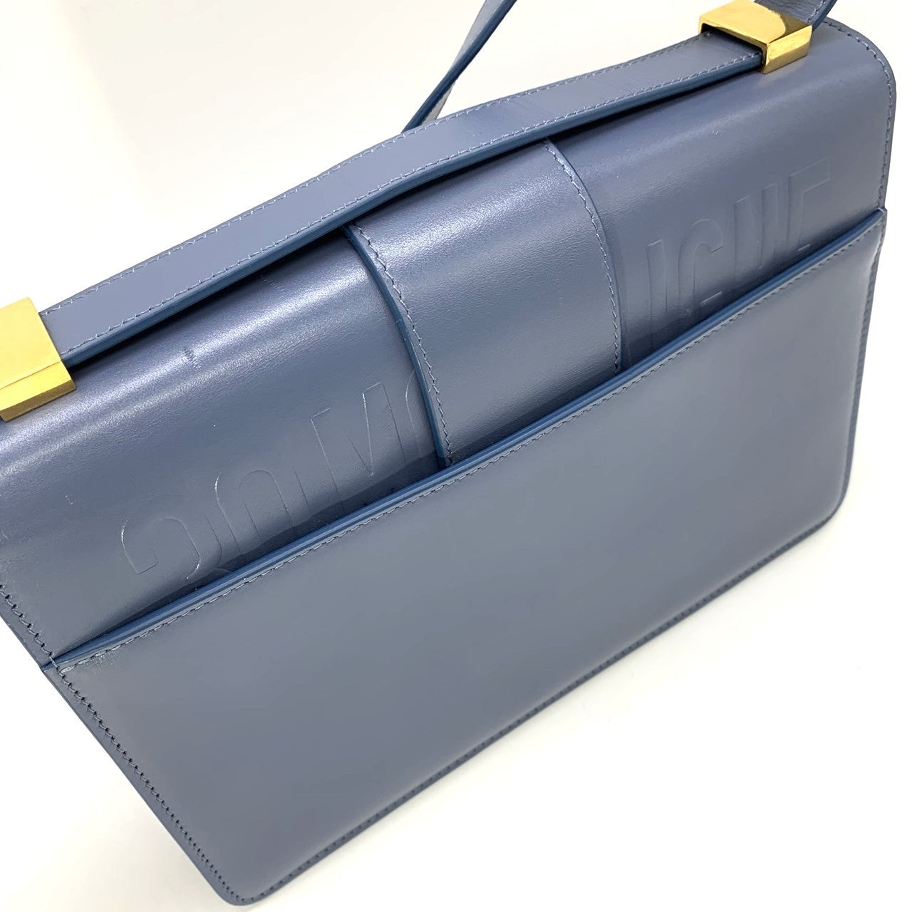 Christian Dior 30 Montaigne Crossbody Shoulder Bag in Blue Leather