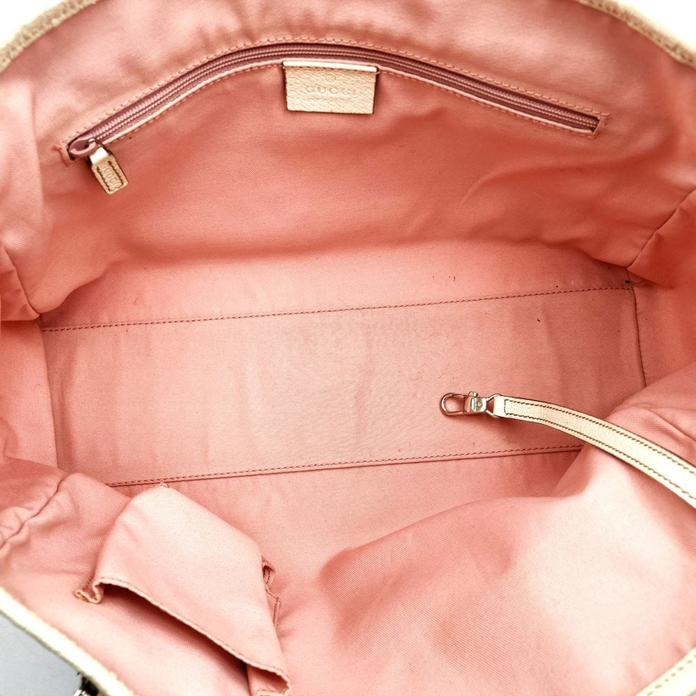 Gucci 145810 Tote Bag, Cute Sherry Line GG Canvas, Pink