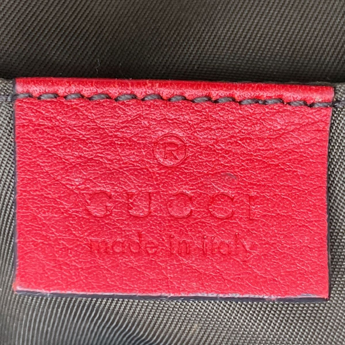 Gucci 308636 Soho Pouch with Tassel and Interlocking G in Red Calfskin Leather