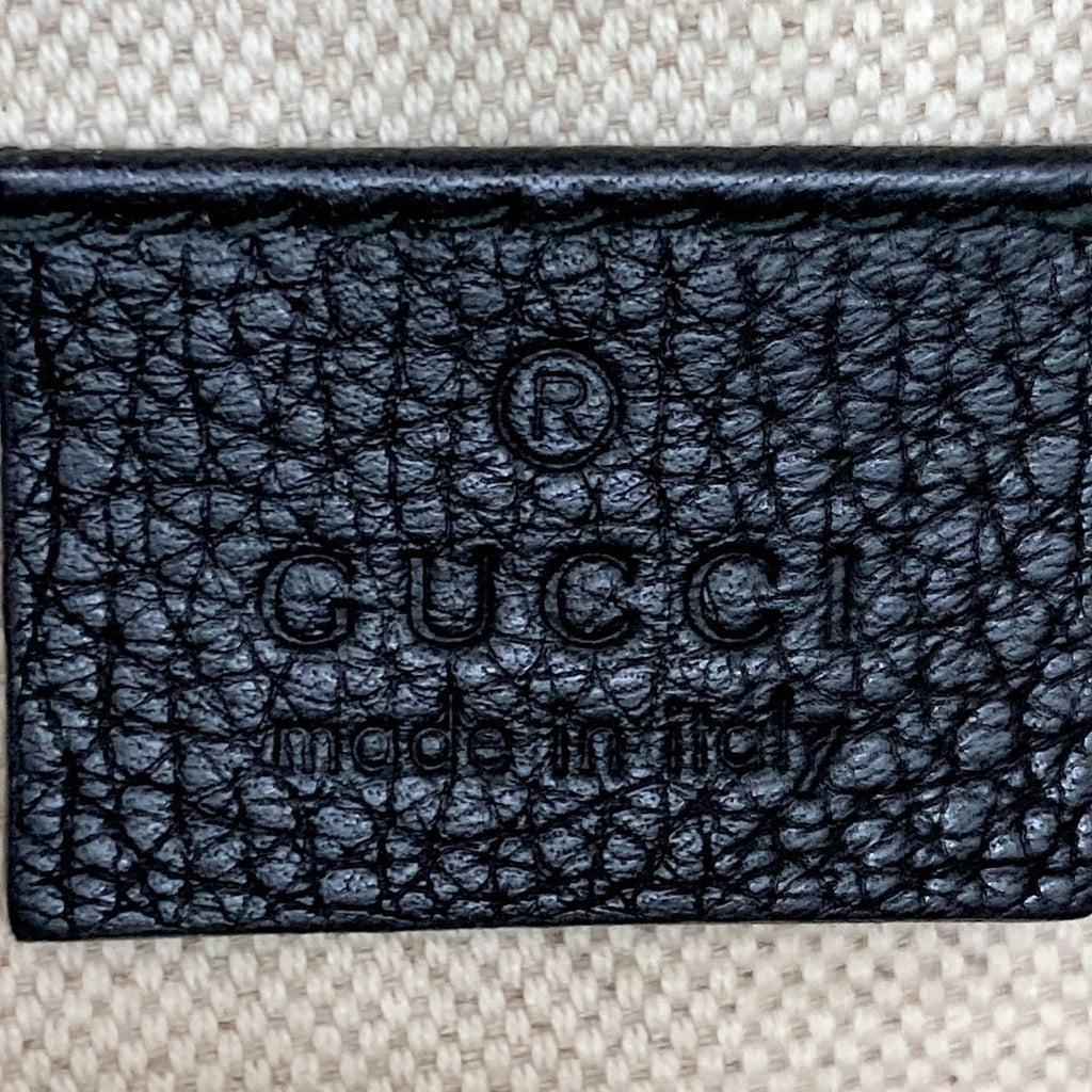Gucci 493869 Sherry Line Waist Bag/Waist Pouch in Black Leather