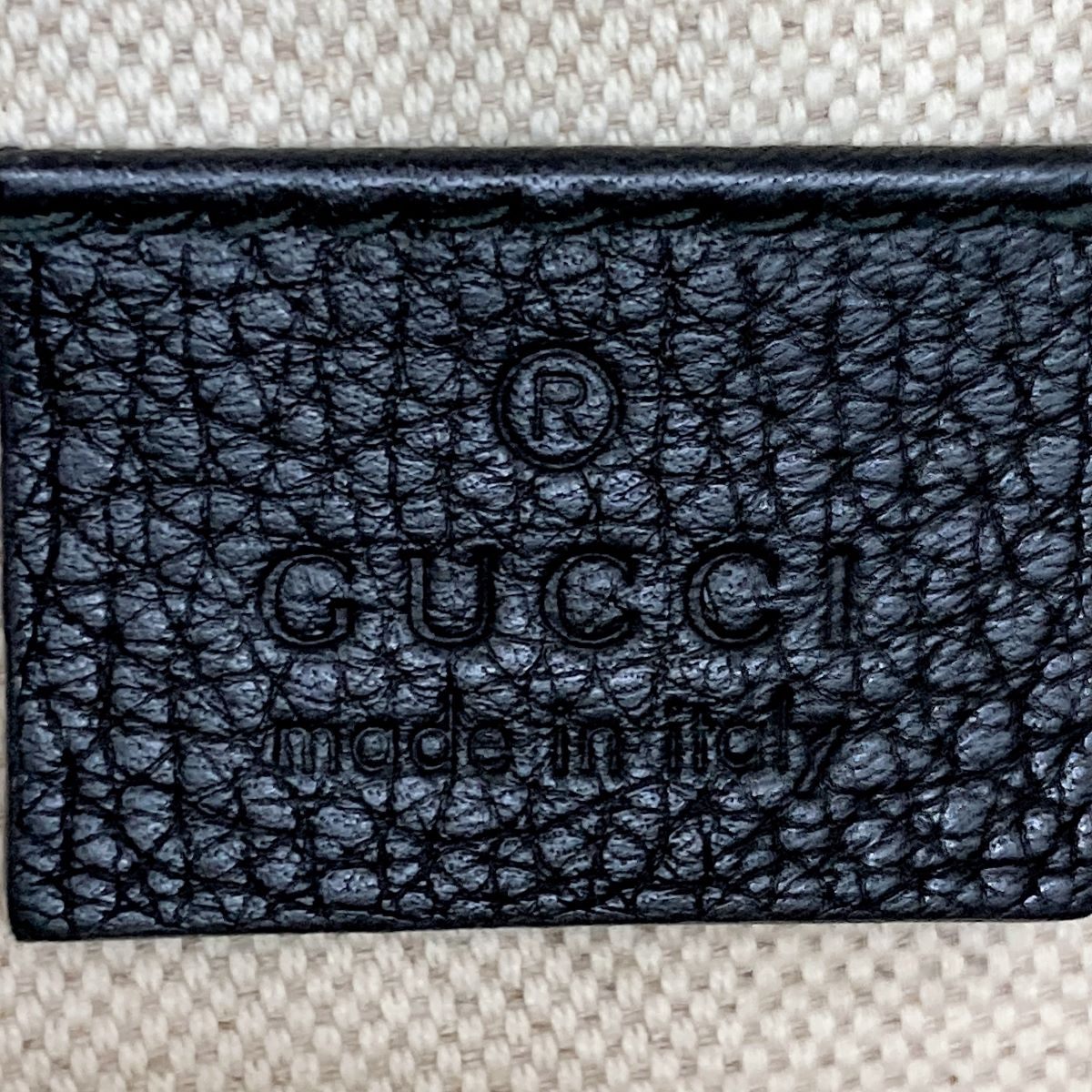 Gucci 493869 Sherry Line Waist Bag/Waist Pouch in Black Leather