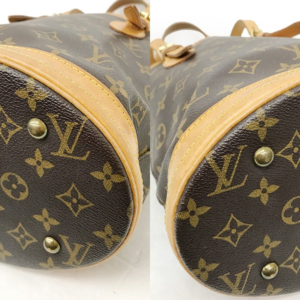 Louis Vuitton Bucket PM/M42238 Monogram Tote Bag/Shoulder Bag, Non-sticky