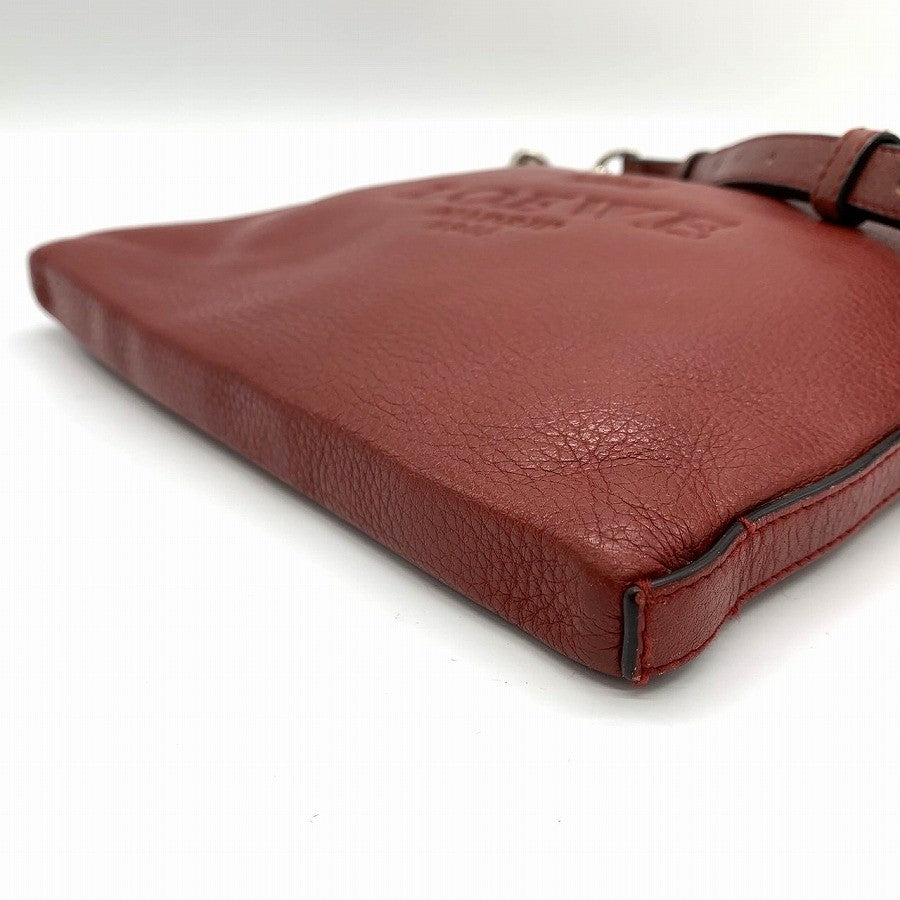 LOEWE Slim Shoulder Bag Heritage Leather Red 061005