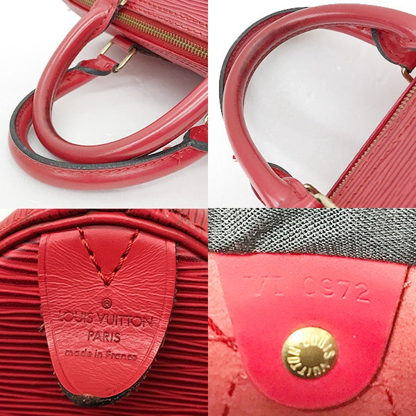 Louis Vuitton M43017 Speedy 25 Epi Leather Handbag, Mini Boston Bag, Castilian Red, Women's