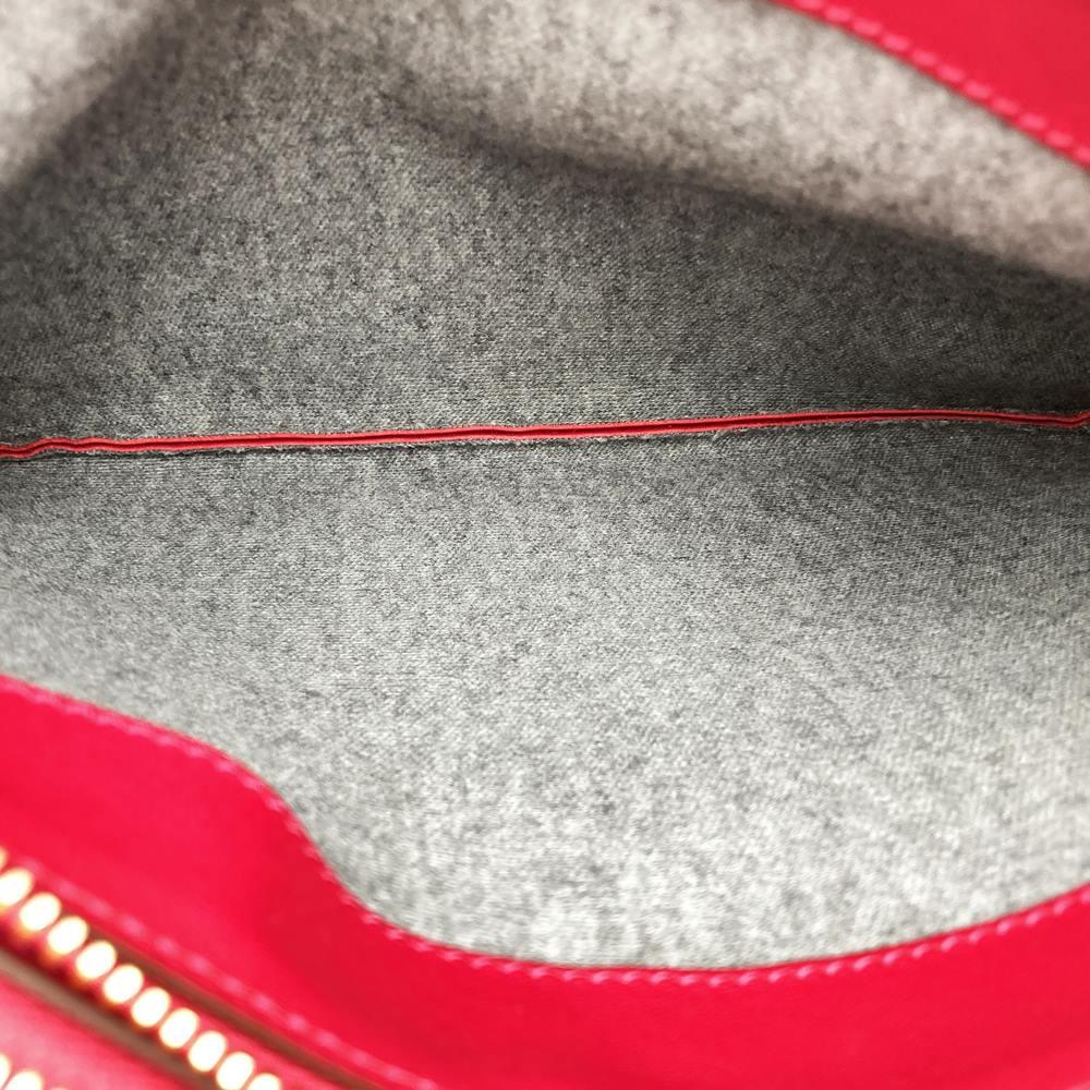 Celine Trio Shoulder Bag 0154, Crossbody, Dark Pink and Red Leather, High-End Brand