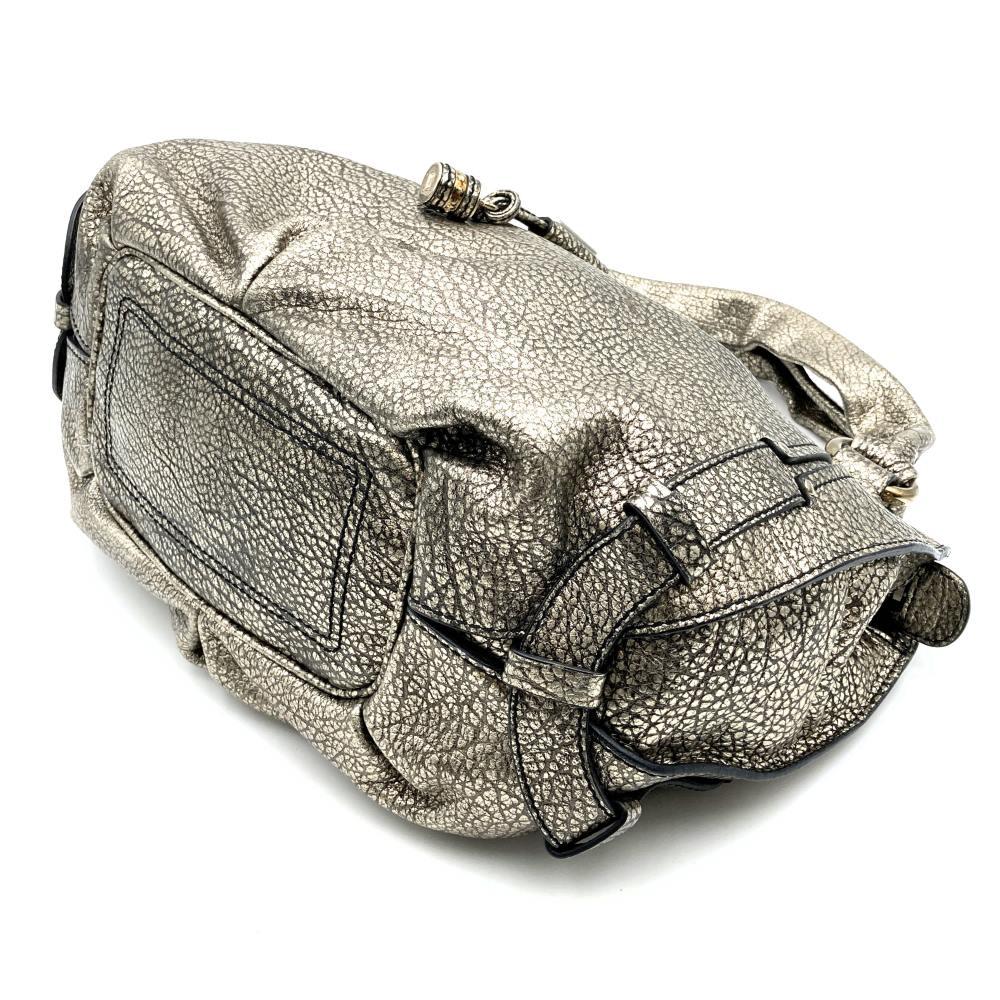Celine Bittersweet Handbag in Silver Metallic Leather (160663)