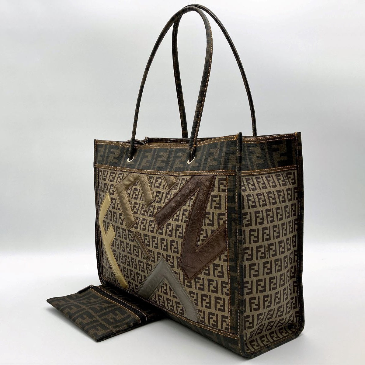 Fendi 2384/8B183 Tote Bag Zucca x Zucchino Brown Beige