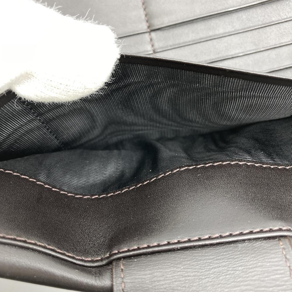 Fendi Zucchino 8M0032 Long Wallet in FF Pattern Canvas, Dark Brown
